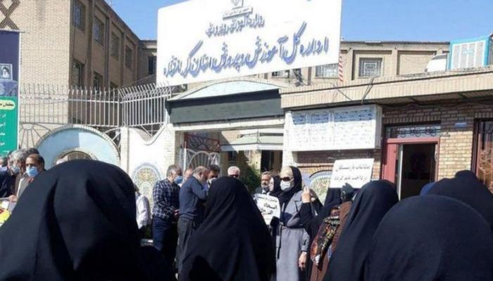 جانب من احتجاجات المعلمين