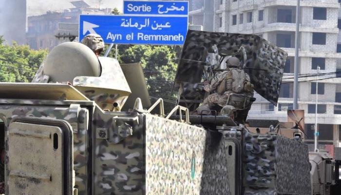 انتشار للجيش اللبناني خلال أحداث الطيونة