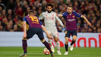 محمد صلاح نجم ليفربول ضد برشلونة