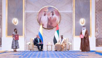 الشيخ محمد بن راشد آل مكتوم ورئيس كولومبيا إيفان دوكي ماركيز