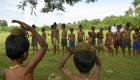 En photos… Bataille de bouses de vache pour la fête d'un village indien