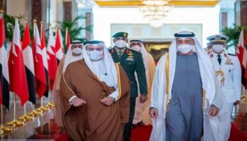 الشيخ محمد بن زايد آل نهيان والأمير سلمان بن حمد آل خليفة