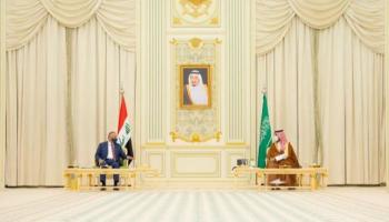 لقاء سابق لولي العهد السعودي الأمير محمد بن سلمان ورئيس وزراء العراق