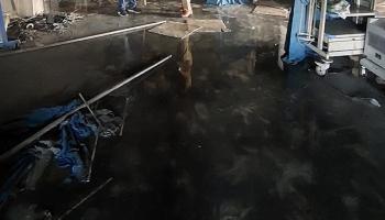 بعض آثار الحريق بالمستشفى