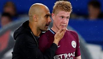 بيب جوارديولا وكيفن دي بروين في مانشستر سيتي