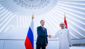 عبدالله بن زايد يستقبل وزير التجارة والصناعة الروسي في 