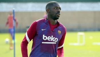 عثمان ديمبلي في تدريب برشلونة