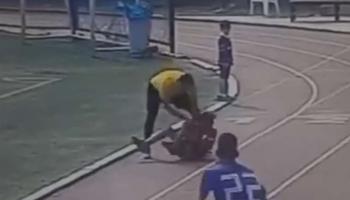 لحظة الاعتداء على طفل نادي هليوبوليس