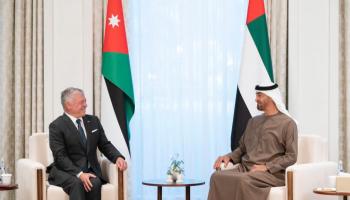 الشيخ محمد بن زايد آل نهيان يستقبل العاهل الأردني