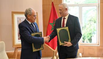 خلال توقيع الاتفاقية العسكرية بين المغرب وإسرائيل