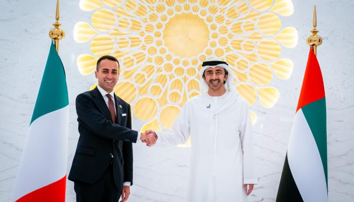 الشيخ عبدالله بن زايد آل نهيان يستقبل وزير خارجية إيطاليا