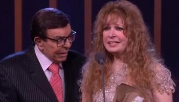 نيللي وسمير صبري على مسرح مهرجان القاهرة السينمائي