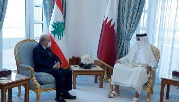 أمير قطر والرئيس اللبناني