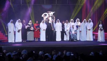 المكرمون خلال حفل افتتاح المهرجان