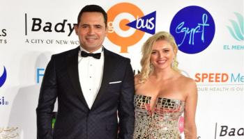 ظافر العابدين وزوجته في مهرجان القاهرة السينمائي