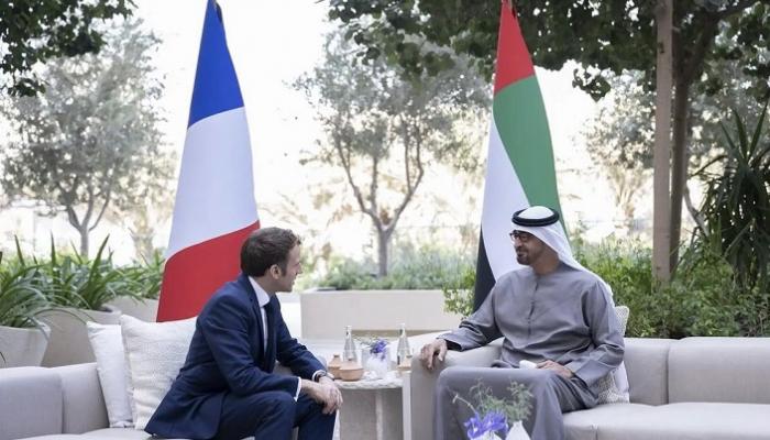 الشيخ محمد بن زايد آل نهيان والرئيس الفرنسي