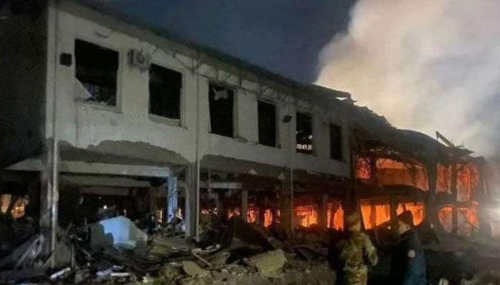 آثار الانفجار في مبنى تجاري بأوزبكستان