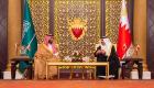 Suudi Arabistan Veliaht Prensi için Bahreyn'in başkenti Manama'daki Sakhir Sarayı'nda resmi karşılama töreni