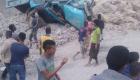 مصرع 16 عاملا في انهيار صخري غرب عدن اليمنية (صور)