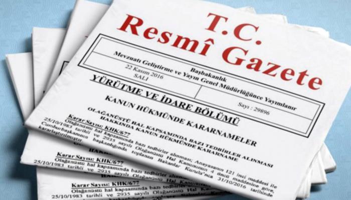 غلاف الجريدة الرسمية التركية