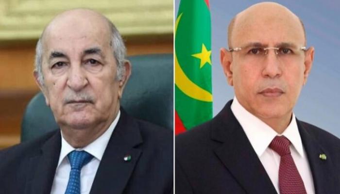 الرئيس الموريتاني محمد الغزواني (يمين) والجزائري عبدالمجيد تبون