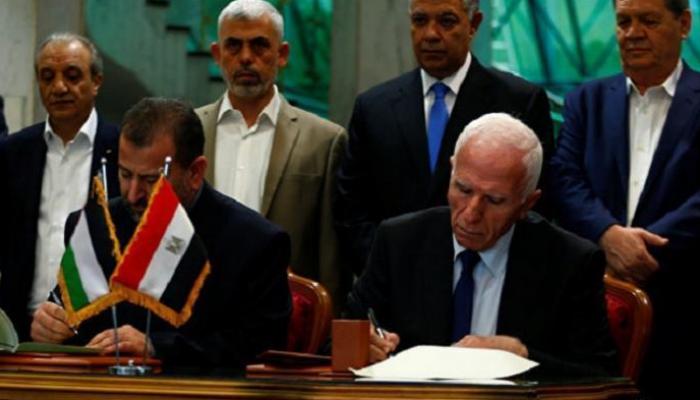توقيع اتفاق المصالحة الفلسطينية في القاهرة - أرشيفية