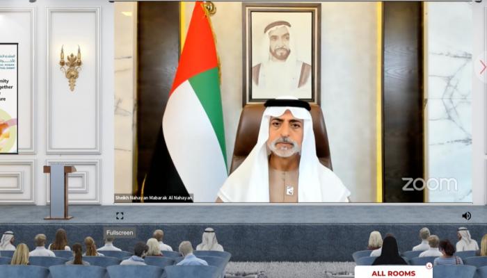 الشيخ نهيان بن مبارك آل نهيان خلال افتتاح فعاليات المنتدى