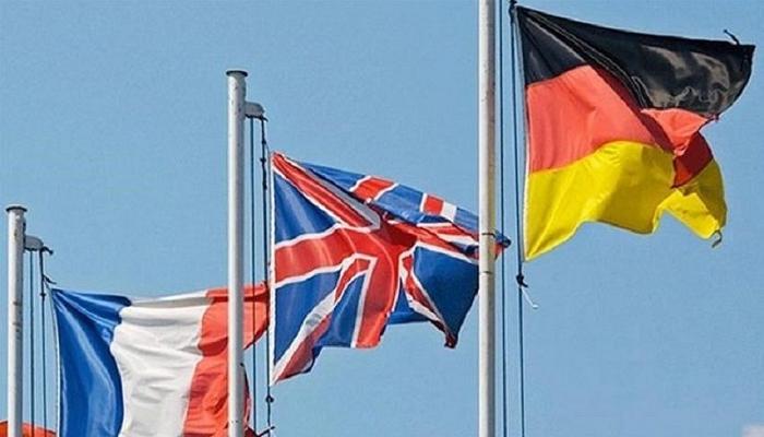أعلام ألمانيا وبريطانيا وفرنسا- أرشيفية