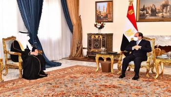 الرئيس السيسي خلال استقباله مبعوث الملك سلمان