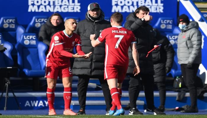 خروج ميلنر لاعب ليفربول ضد ليستر سيتي بعد الإصابة