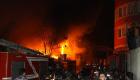 آتش سوزی مهیب در «بزرگترین بازارچه مهاباد» .. چند نفر زخمی شدند