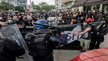 جانب من الاحتجاجات التي تشهدها نيقوسيا ضد الفساد- أ.ف.ب