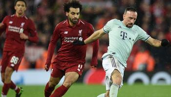 صلاح في لقاء بايرن وليفربول عام 2019