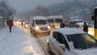 İstanbul'da kar etkisini artırdı: Araçlar yolda kaldı