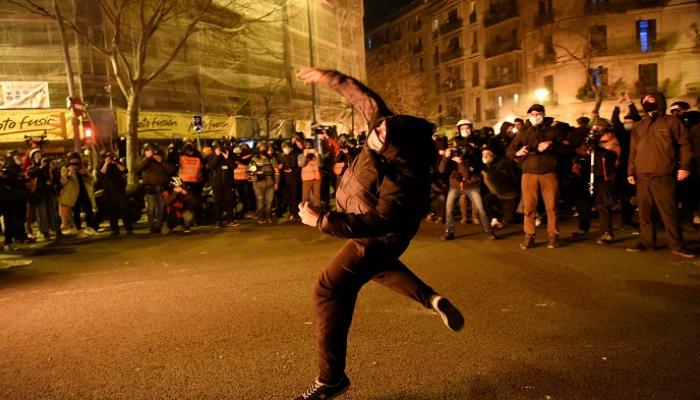 جانب من المظاهرات التي تشهدها إسبانيا -أ.ف.ب