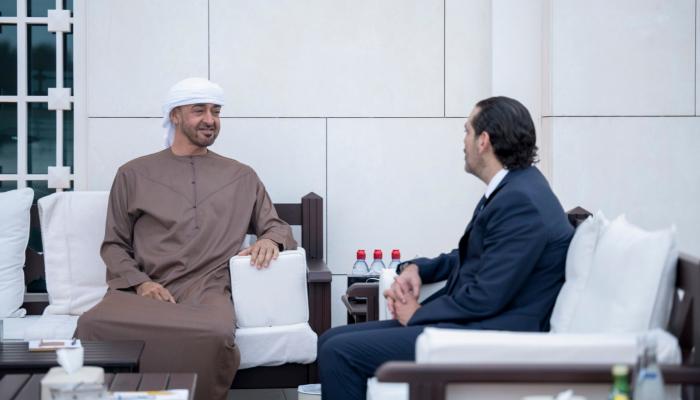 الشيخ محمد بن زايد آل نهيان يستقبل سعد الحريري