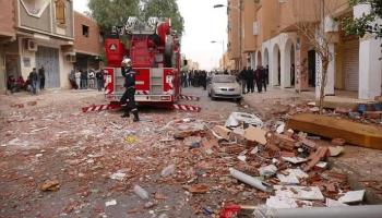 جانب من الأضرار الكبيرة التي خلفها الانفجار الغازي بولاية الأغواط الجزائرية
