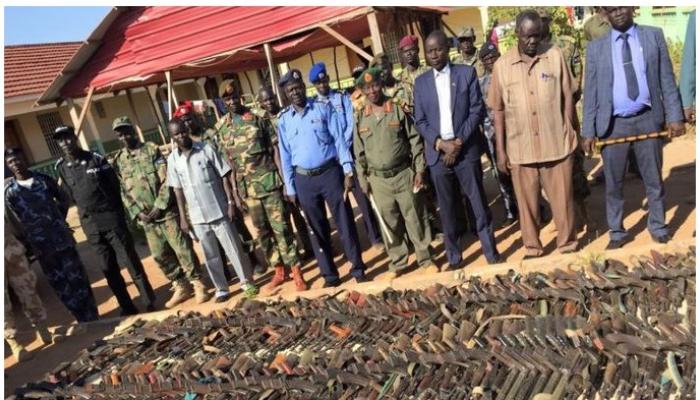 جانب من عمليات جمع السلاح من المدنيين في جنوب السودان