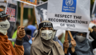 تظاهرات مسلمانان علیه سیاست سوزاندن اجباری اجساد مبتلایان به کرونا در سریلانکا