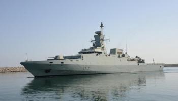 سفينة حربية مشاركة في التدريبات