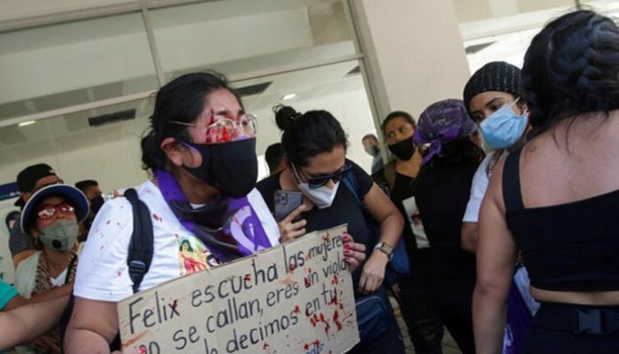 جانب من الاحتجاجات في المكسيك
