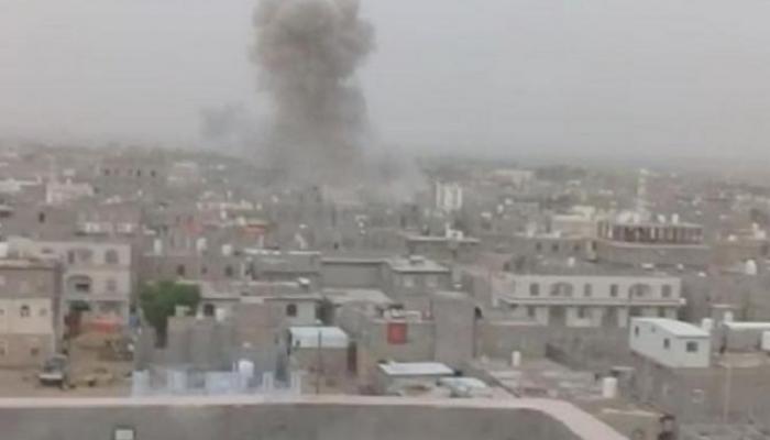 استهداف سابق لمدينة مأرب اليمنية 