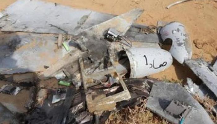مسيرة حوثية أسقطها التحالف في وقت سابق