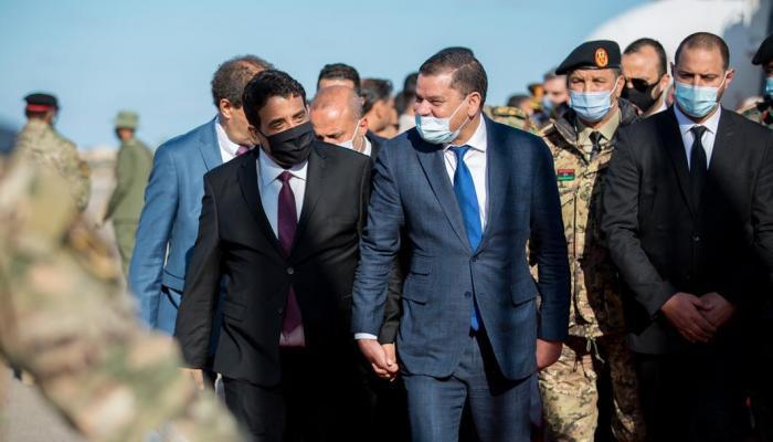 محمد المنفي وعبدالحميد الدبيبة في طرابلس - أرشيفية