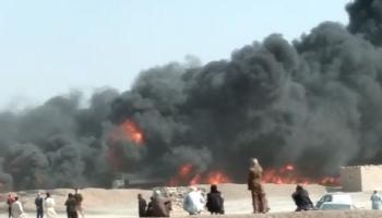 صورة متداولة للحريق على مواقع التواصل الاجتماعي