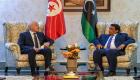"المنفي" يبحث مع الرئيس التونسي علاقات البلدين وقضايا المنطقة