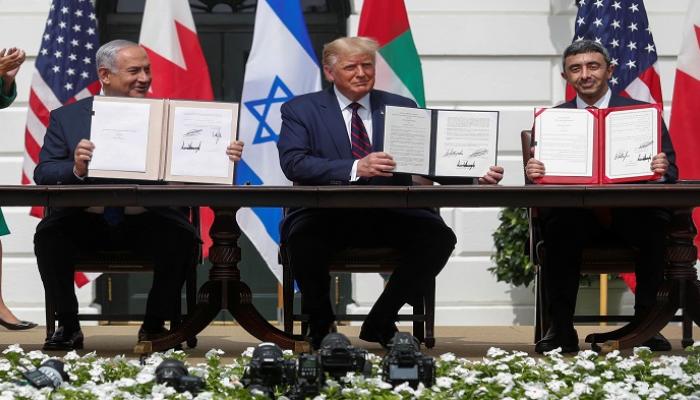 جانب من توقيع اتفاقية السلام بين الإمارات وإسرائيل- أرشيفية