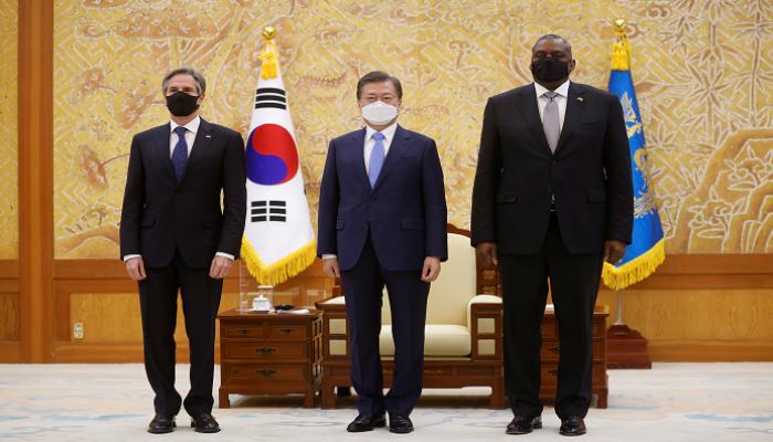 جانب من زيارة وزيري خارجية ودفاع أمريكا لكوريا الجنوبية 