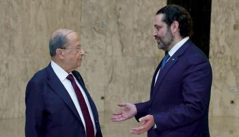 الحريري وعون خلال لقاء سابق