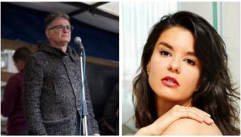 النجمة الصربية دانييلا شتاينفيلد والوزير السابق برانيسلاف ليتشيتش 